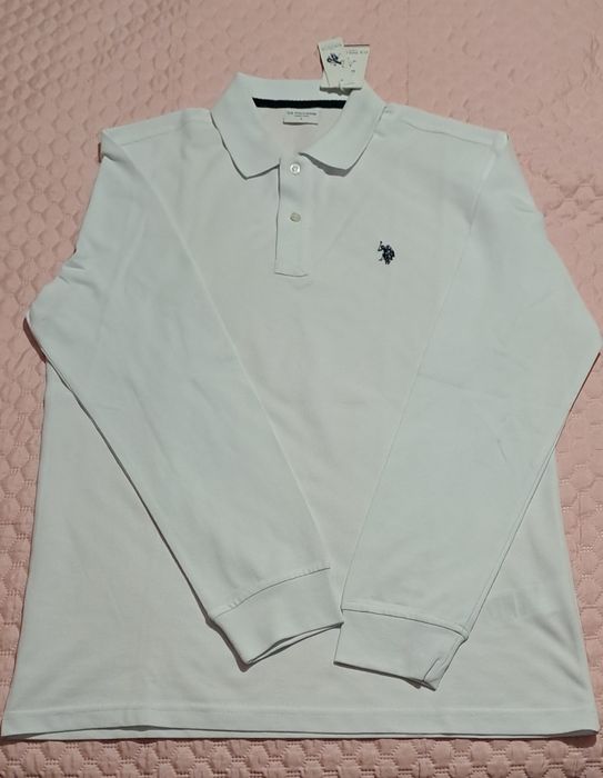 Продавам тениска с дълъг ръкав U.S. Polo  - бяла