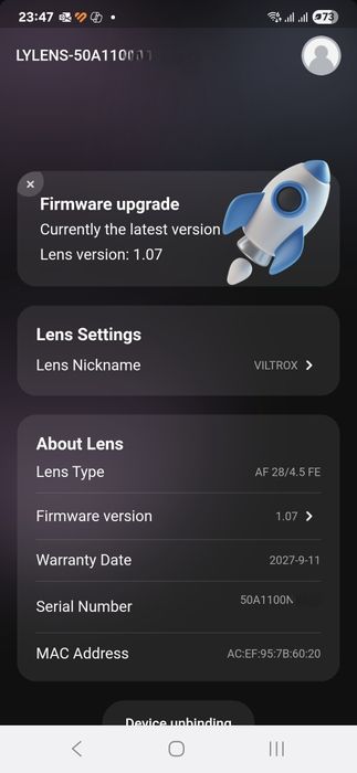 Pancake обектив Viltrox 28mm F4.5