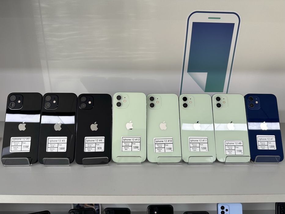 iPhone 12 64GB / 128GB – 8 bucăți disponibile – originale, garanție, rate