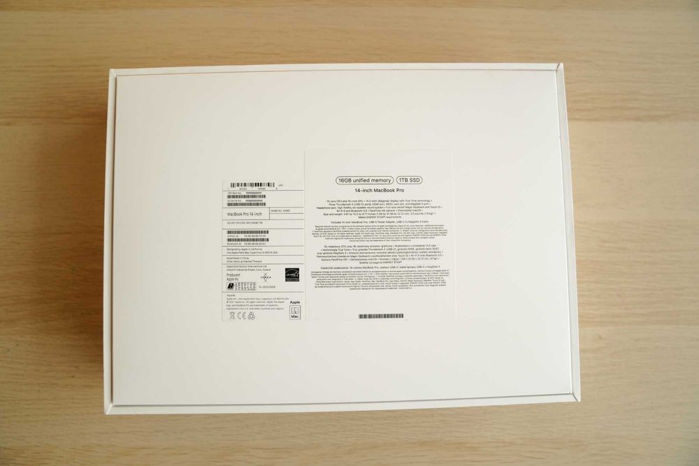 КАТО НОВ: MacBook Pro 14", M1 Pro, 10-CPU, 16-GPU, 16GB RAM, 1TB SSD