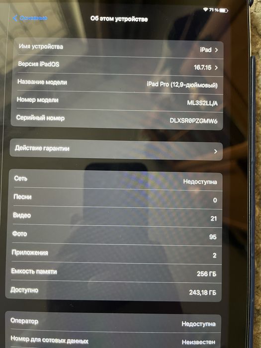 Ipad pro 12.9 256gb black edition