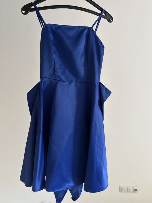 официална синя детска рокля