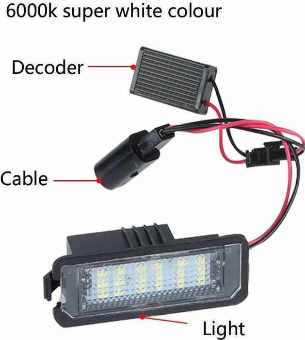 Lampa LED 18SMD Placuta Numar VW GOLF 5 6 Passat CC B6 Polo EOS Beetle