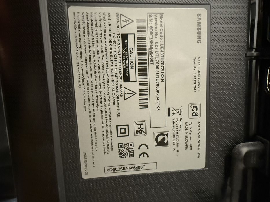 Продавам 43” 4K Smart TV Samsung – като нов!