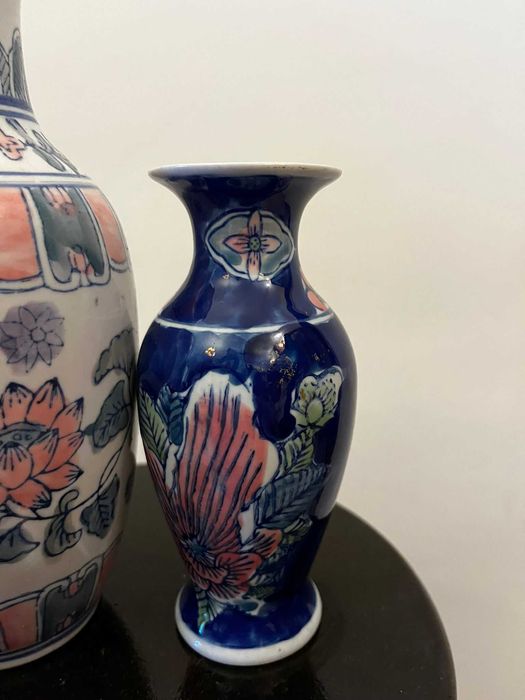 Set 2piese vechi portelan pictat manual china marcate deosebite ieftin