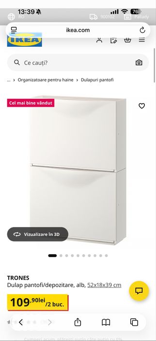 Dulap pentru pantofi/Pantofar ( 6 bucați ) - IKEA