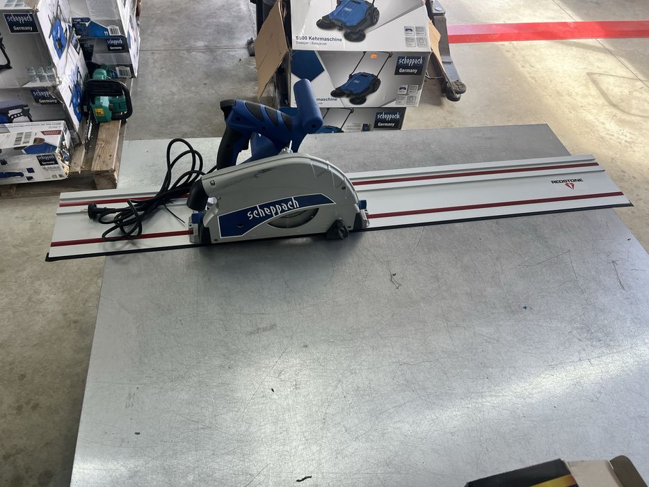 Ръчен потапящ циркуляр Scheppach PL75  1600W + водеща шина  150см/20см