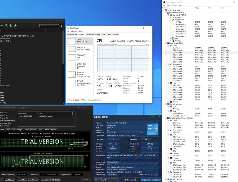 Vand PC i5 9600k, 16gb ddr4, 500gb SSD, nvidia geforce 1080ti