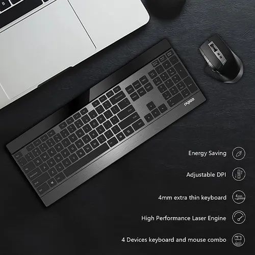 # Клавиатура и мышь Rapoo 9900M Ультратонкий Беспроводной комплект Ru