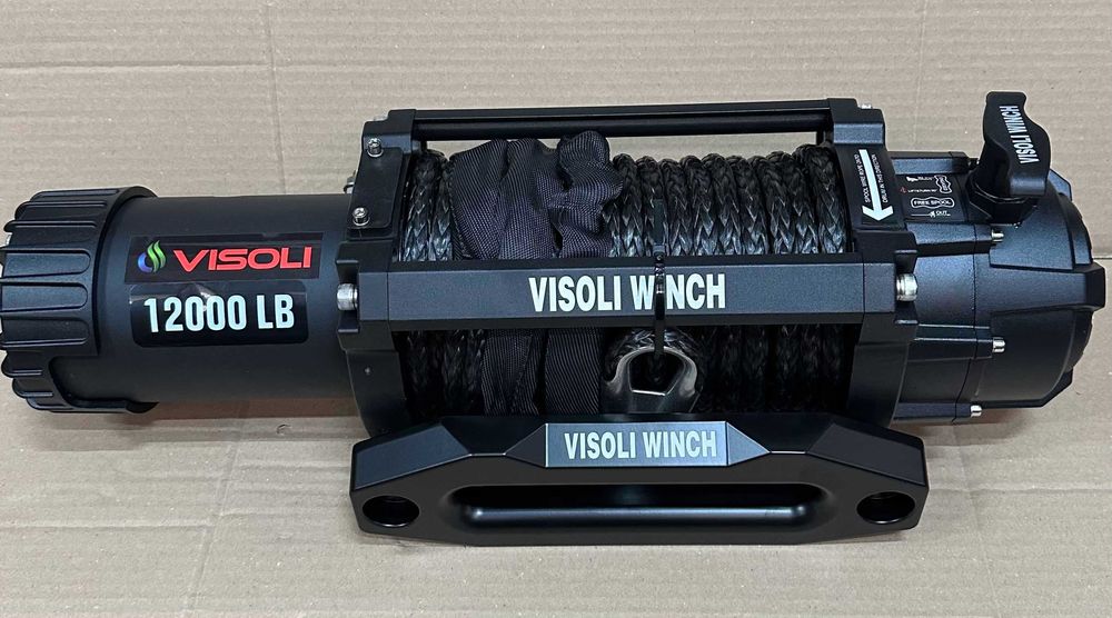 Troliu auto electric Visoli 7XD12.12000lbs sintetic si un raport 124:1