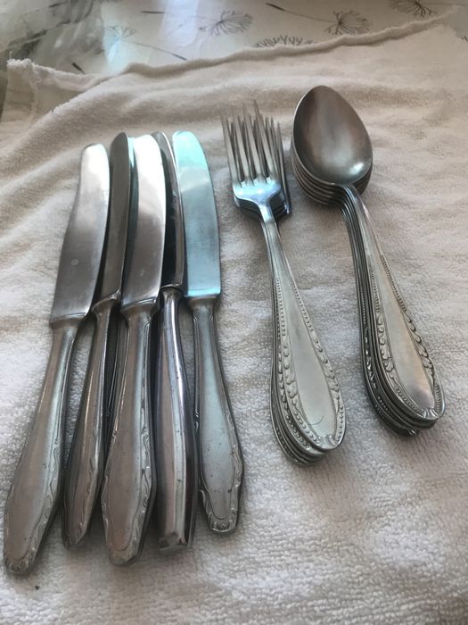 Прибори за хранене--Ретро от  1972 г--СССР--НОВИ-неръждавейка