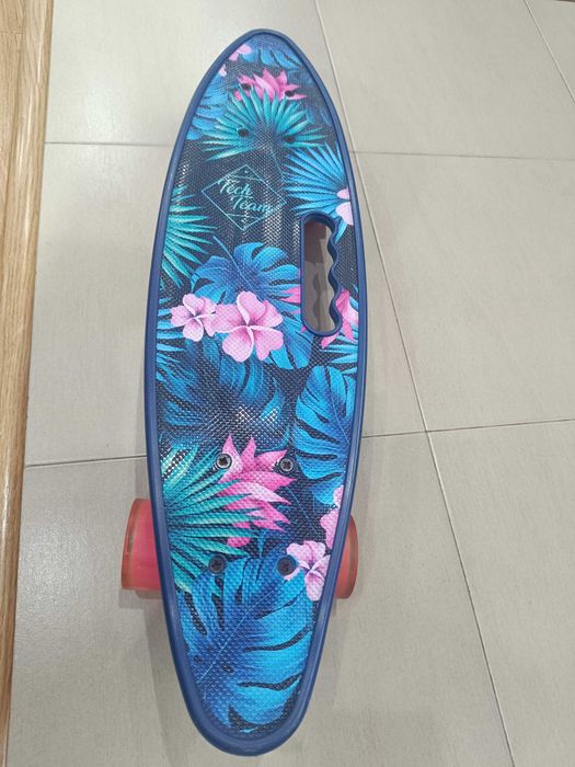 PennyBoard с дръжка и светлини в колелата, 60 x 16,5 x 13 cm