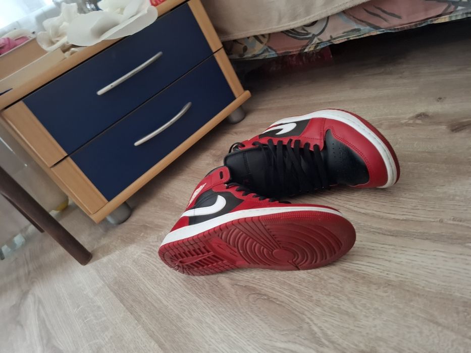 Jordan1 Nike Red and White