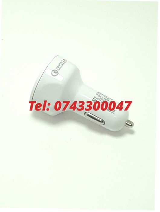 Incarcator Universal Masina Auto 4 Porturi Bricheta Usb Qc Fastcharge