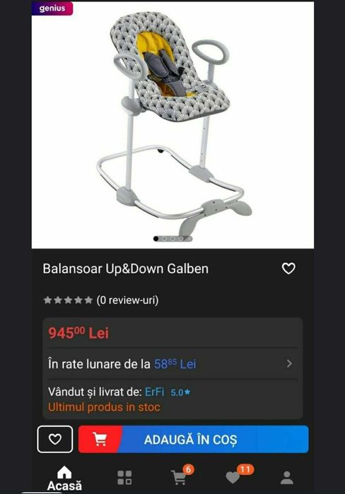 Scaun bebe - Balansoar Up & Down - REDUCERE