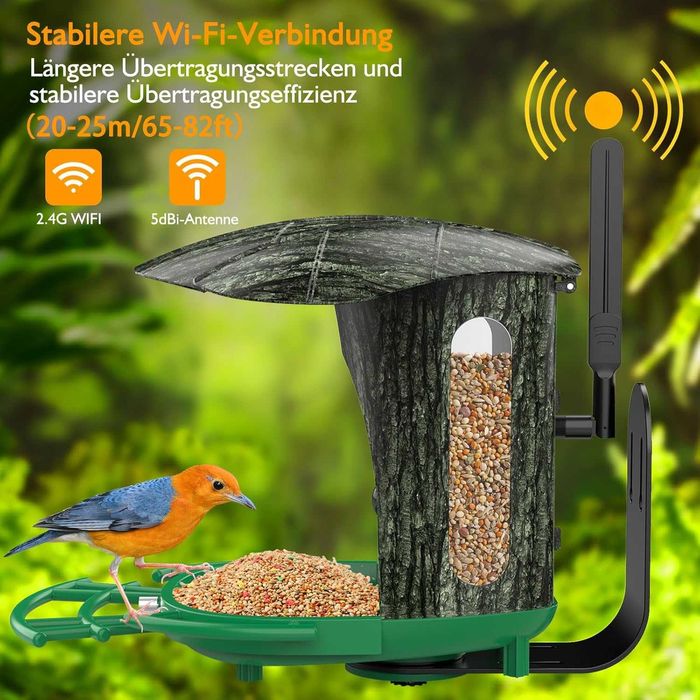 Инсталация за наблюдение на птици Lollyes Bird Feeder с камера
