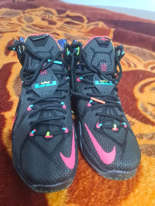 NikeLebron 12 EP Data James 'Black Red' 42.5