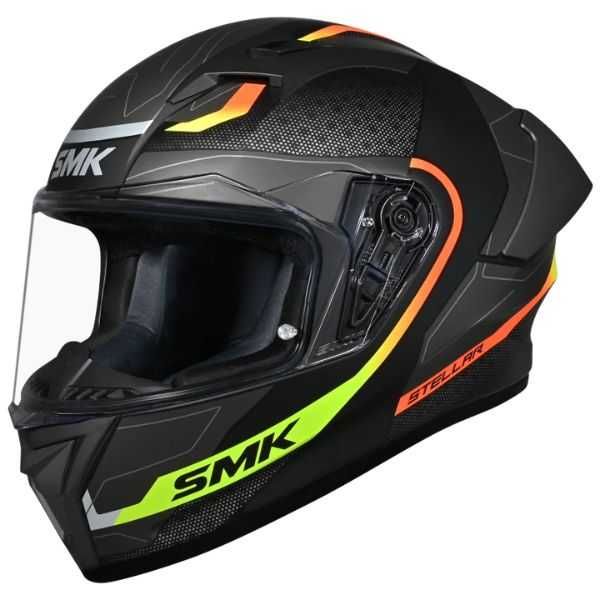ПРОМОЦИЯ Мото каска за мотор SMK STELLAR SPORT FLIGHT Black/Gray/Yellow