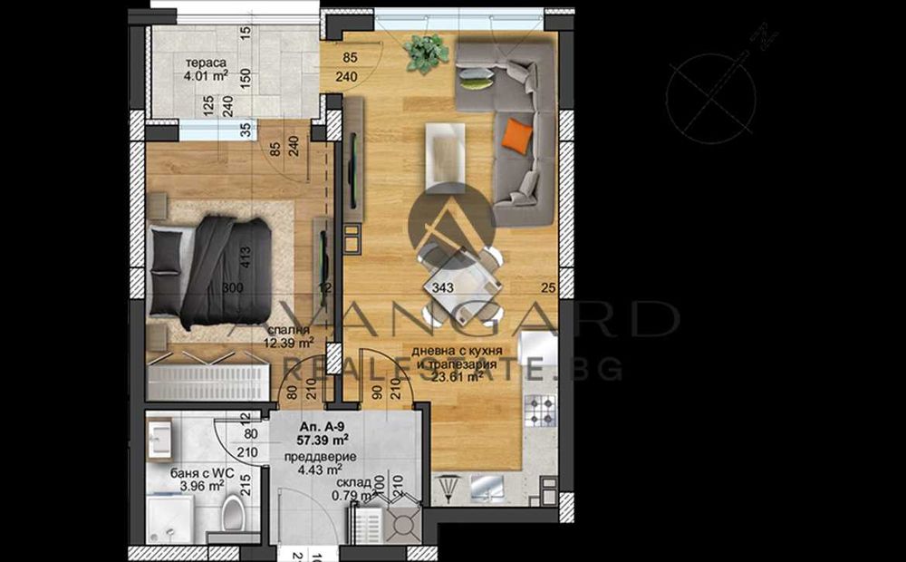 Продава се Двустаен апартамент в Пловдив, Христо Смирненски - 65 кв.м за 787 €/кв.м - Снимка #2