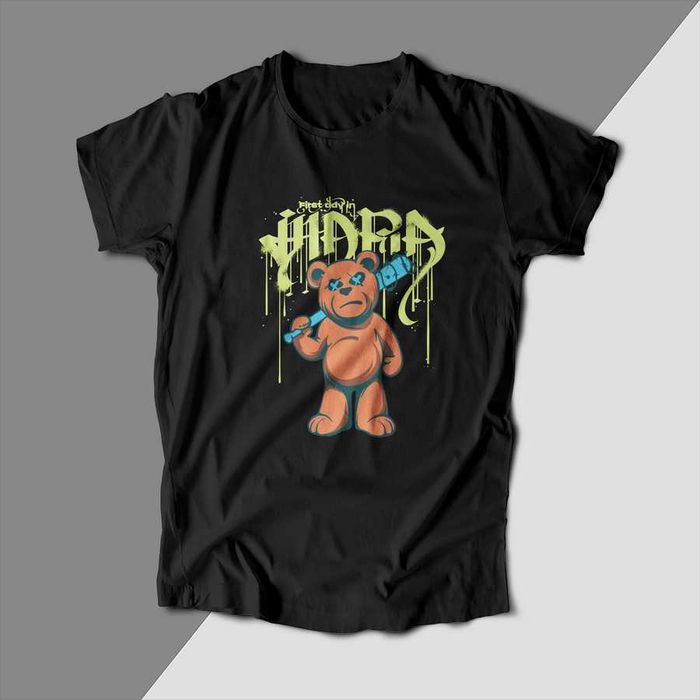 Черни тениски с Мечета Teddy