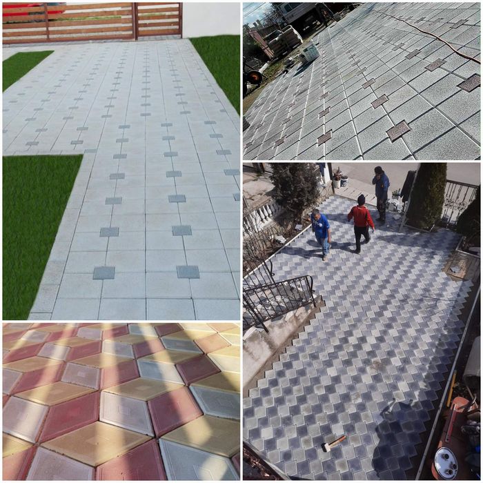 Pavaje 3D pentru curte Oferim montaj pavele transport borduri rigole