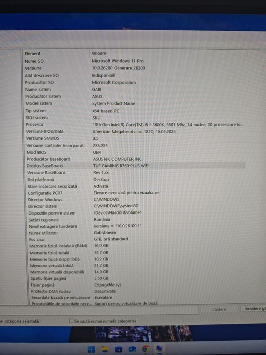 PC gaming i513600k rx5700 16 GB RAM ddr5