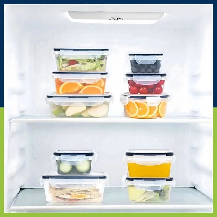 Комплект от 12 кутии за храна за обяд – пластмасови контейнери с капац