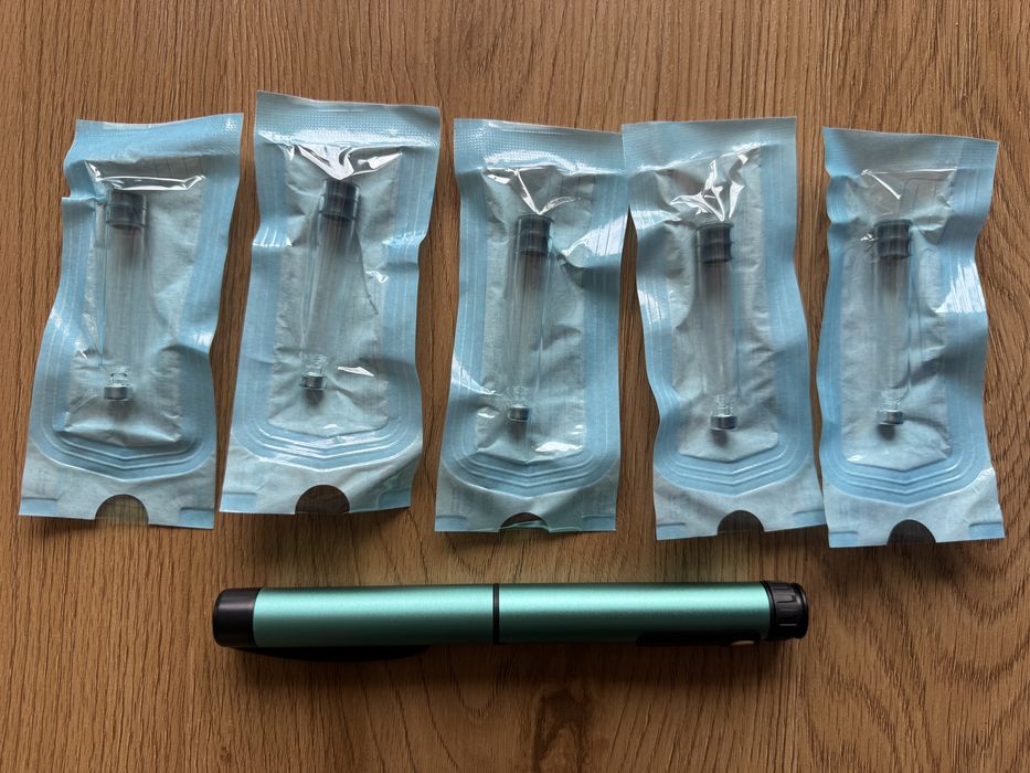 Писалки за пептиди за многократна употреба + 5 пълнителя, pen peptide, инсулинови писалки