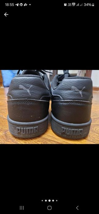 Чёрные унисекс кроссовки Puma 41 размер