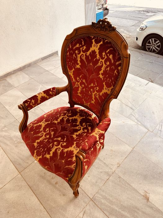 Италианско винтидж кресло – масивно дърво, рококо стил