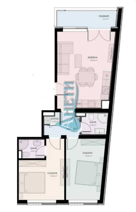 Продава се Тристаен апартамент в София, 7-ми 11-ти километър - 103 кв.м за 2150 €/кв.м - Снимка #1