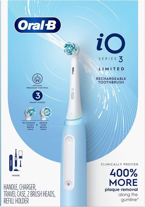 Электрическая зубная щетка Oral-B iO3 Limited Deep Clean, Icy Blue