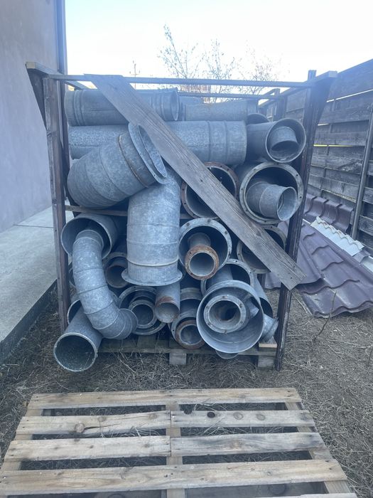 Freza  1200 euro, tubulatura exhausare din tabla galvanizata, Italia.