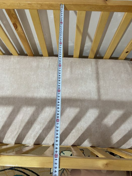 Детская кровать из дерева 120*60 см, ортопедический матрас