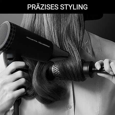 Сешоар Rowenta x Karl Lagerfeld Express Style CV184LF0, 1600 W, 2 степени на температура/скорост