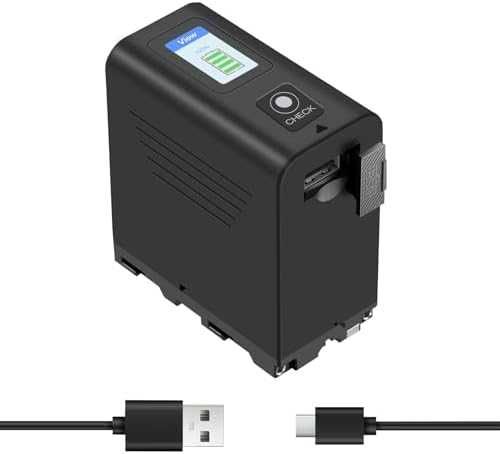 Нова NP-F970 7800mAh батерия Type-C LED за Sony камери, LED осветление