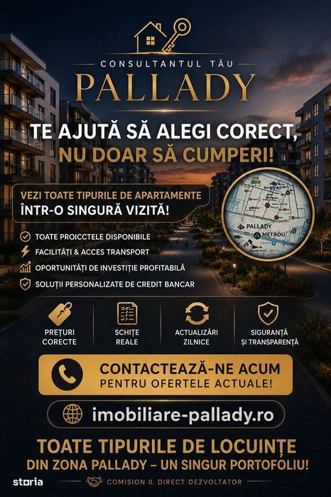 2 camere STUDIO Pallady,Oportunitate investitie,Cel mai mic pret