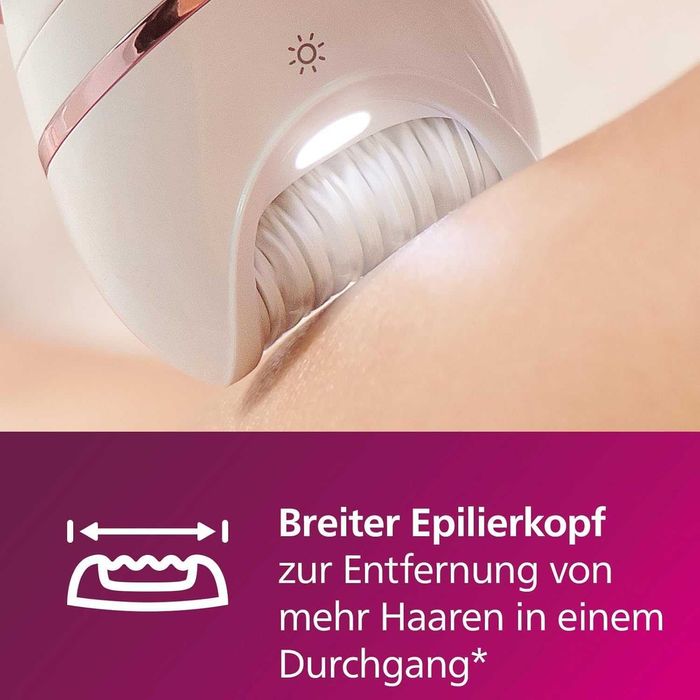 ПРОМО Нов 2г Гаранция Епилатор за Сухо и Мокро Бръснене Philips - BRE740/10, 2 Степени, 9 Приставки