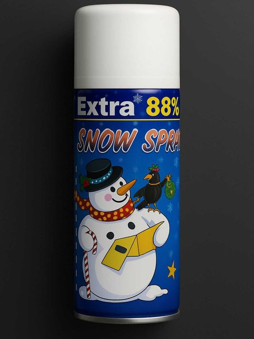 Декоративный искусственный снег-спрей 250 мл — зимний эффект