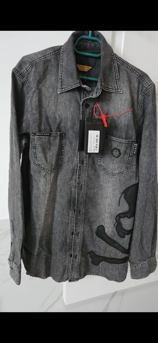 Camasa  Philipp Plein din denim gri