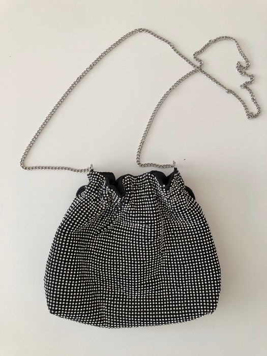 Мини чанта с кристали Stradivarius