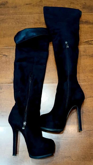 Шикарные ботфорты,утеплённые на байке.Турция