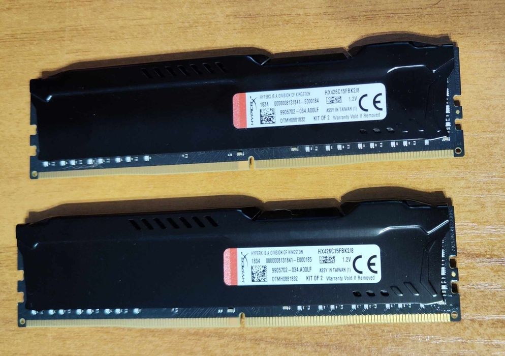 RAM Памет 2x4GB DDR4 2666 Kingston HyperX Fury - HX426C15FBK2/8