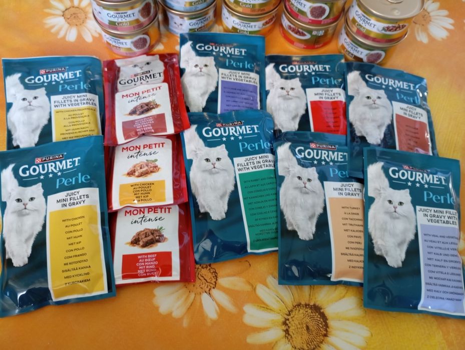 Консерви и паучове на Purina Gourmet