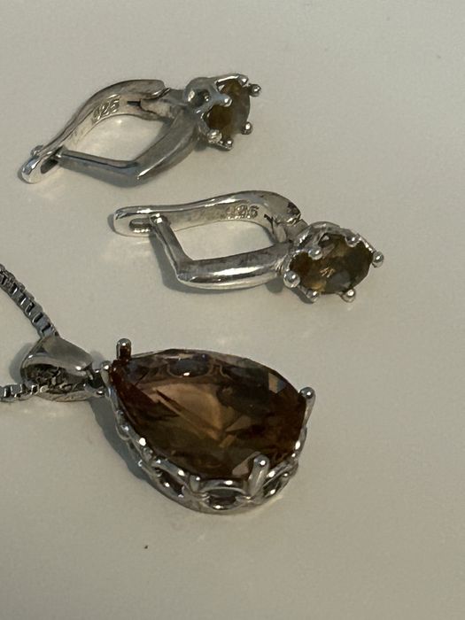 Сребърен комплент със Султанит - хамелеон