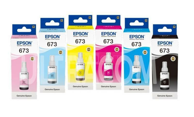 СКИДКА! 6шт/Оригинал Чернила и краска Epson 673 для принтера/L805,L850 ...
