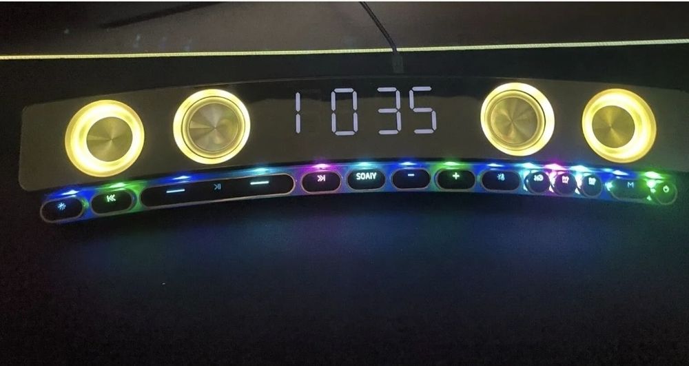 Radio cu Boxa ceas Bluetooth display oglinda