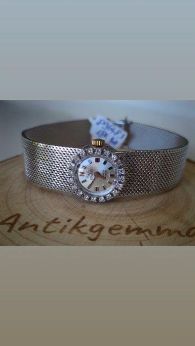 Ceas aur alb 18k cu diamante naturale 45.80 Gr se vinde la preț de aur (r)
