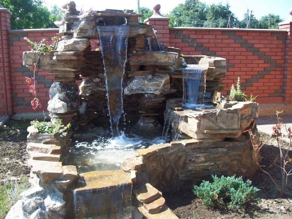 Водопад,шаршара,хай тек,пруды,арык,бассейн,фонтан,мостик,камень,тош