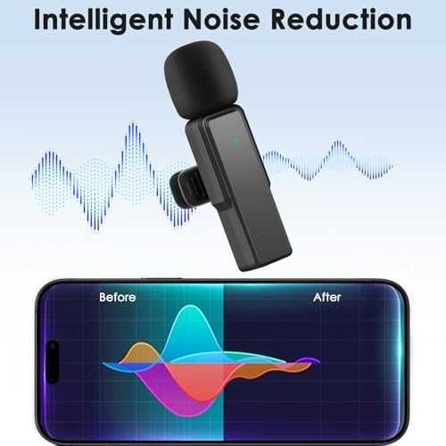 Нов Безжичен лавалиерен микрофон 2 броя iPhone Android USB-C Lightning